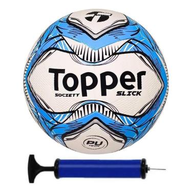 Imagem de Bola Futebol Society Topper + C/Bomba De Azul