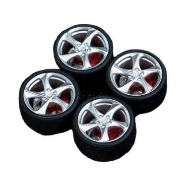 Imagem de Rodas De Resina Em Escala 1:64 Com Pneus De Borracha Para Hot Wheels M
