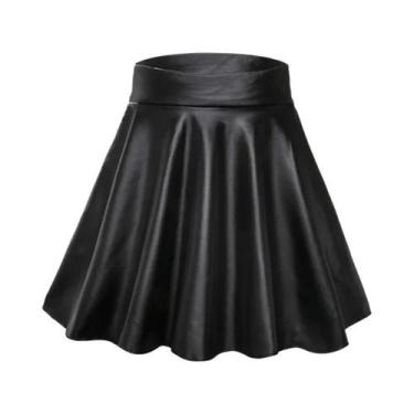 Imagem de Saia Mini De material sintético De Cintura Alta Para Mulheres, Saia A-