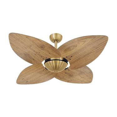 Imagem de Ventilador De Teto Dormamu Dourado Office 4 Pás Rádica Freijó 220V