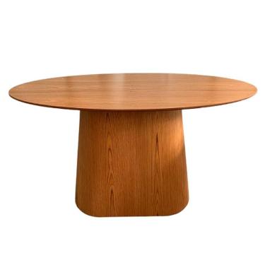 Imagem de Base Para Mesa De Jantar Cone Oval Para Tampos Marrom