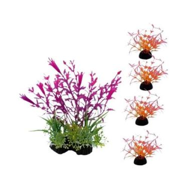Imagem de Plantas Artificiais Para Aquário, Ornamentos De Plástico, 5 Peças, Gra