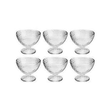 Imagem de Jogo De 06 Taça De Sobremesa Waves 300ml Ke Home Sofisticada - KeHome