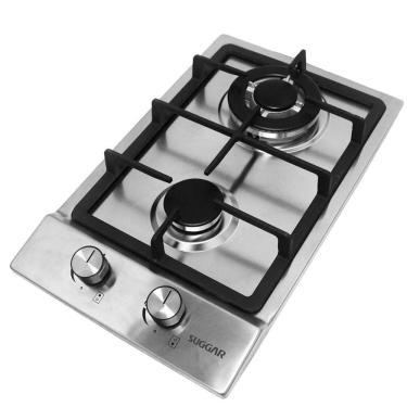 Imagem de Cooktop A Gás Suggar 2 Queimadores Ferro Fundido Inox Bivolt Fg2002ix