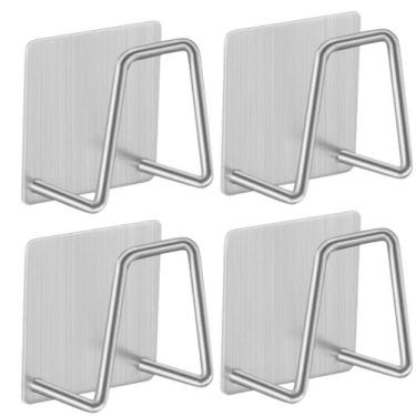 Imagem de Kit 2 Suporte Esponja Aço Inoxidável Bucha Pia Prateleira de Cozinha A