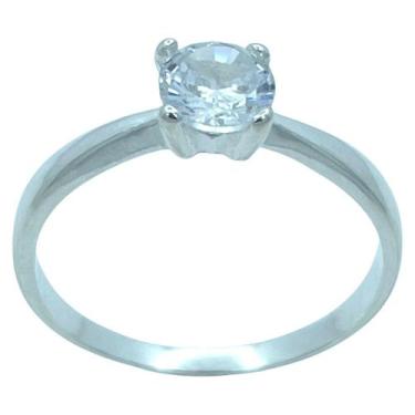 Imagem de Anel Solitário em Prata 925 com Zircônias - 6,00mm - Justino Ribas, 12