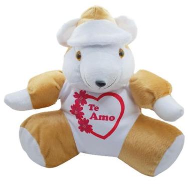 Imagem de Ursinho De Pelúcia 25Cm Fofo Antialérgico Eu Te Amo - Alex Rodrigues F