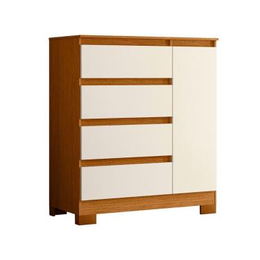 Imagem de Cômoda Sapateira Olimpia Quarto Com 4 Gavetas e 1 Porta