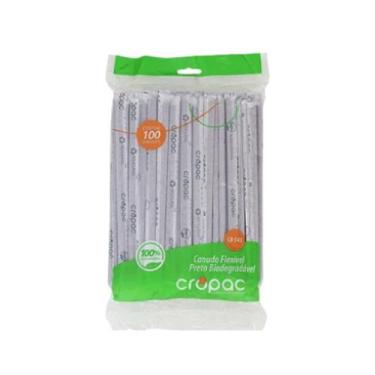 Imagem de Canudo festa flexivel preto 6mm 545 cx-30x100 pronta entrega - Cropac,