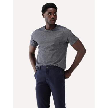 Imagem de Camiseta Dudalina Masculina Micro Listras Preta-Masculino