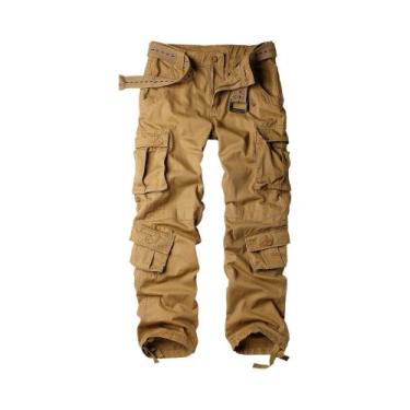 Imagem de Akarmy-calça cargo casual para homens, estilo militar, camo, camo, com
