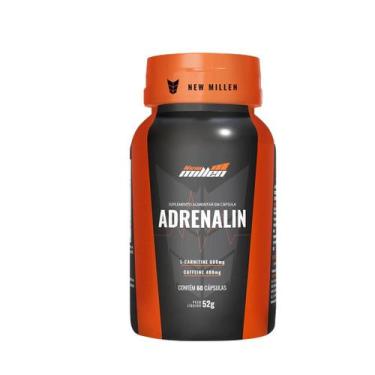 Imagem de Cafeína com L Carnitina Adrenalin 60 Cápsulas New Millen