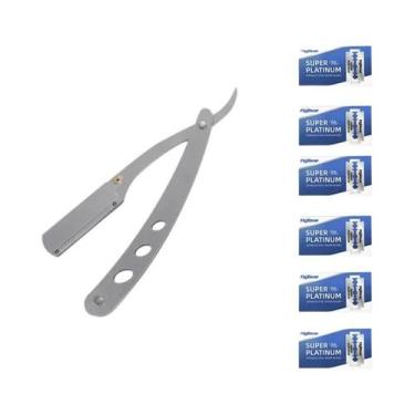 Imagem de Navalha Profissional Masculina De Aço Inoxidável Com Lâmina Retrátil P