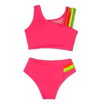 Imagem de Bikini Moda Praia Infantil Juvenil Neon Moda Piscina Verão - AK FASHIO