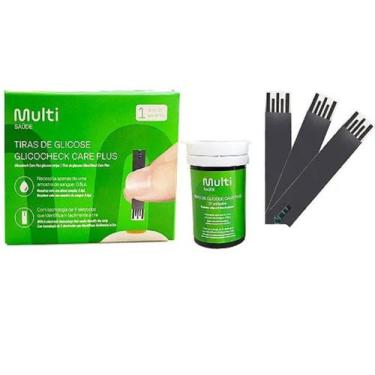 Imagem de Kit 50 tiras de glicose glicochec care plus - multi saúde