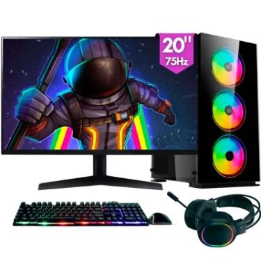 Imagem de Computador Gamer Completo 2eletro RGB, Intel Core i7, 16gb Ram, SSD 256gb, Fonte 500w, Monitor 20" 75hz, Kit Gamer Completo - Pg2e-1013rg