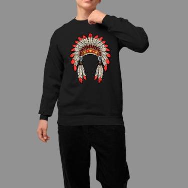 Imagem de Moletom Gola Careca Basico Casual Confortável Tecido Macio Cabeça Pena