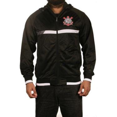 Imagem de Jaqueta Corinthians Trilobal Masculina Com Capuz Oficial, Preto, M