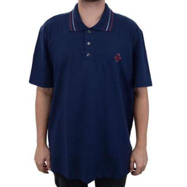 Imagem de Camisa Polo Masculina Olho Fatal Piquet Plus Size Azul  1002-Masculino
