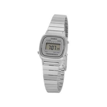 Imagem de Relógio Digital Feminino LA670WA-7DF - Casio, Prata