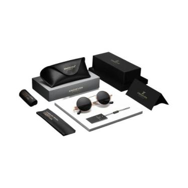 Imagem de Óculos De Sol Polarizados Gótico Punk UV400 Com Armação Redonda Retrô 