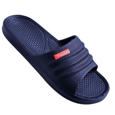 Imagem de Chinelo Sandalia Slide Yvate Masculino Nuvem Conforto Azul, Azul, 40