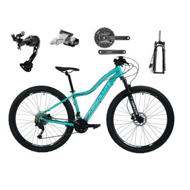 Imagem de Bicicleta Aro 29 Absolute Hera Feminina Alumínio Câmbios Shimano Alívio e Altus 27v Freios Hidráulicos Garfo Com Trava no Guidão - Verde