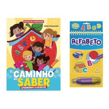 Imagem de Kit 2 livros - cartilha caminho do saber - aprendendo a escrever e aqu