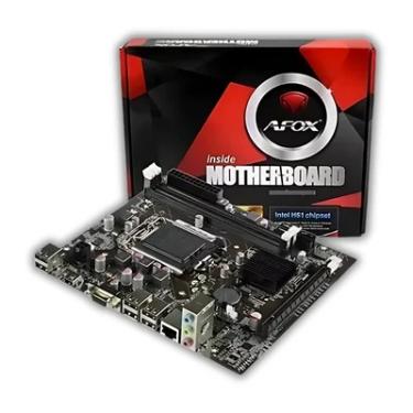 Imagem de Placa Mãe Afox Ih61-ma5-v6, Chipset H61, Intel LGA  1155, mATX, DDR3.