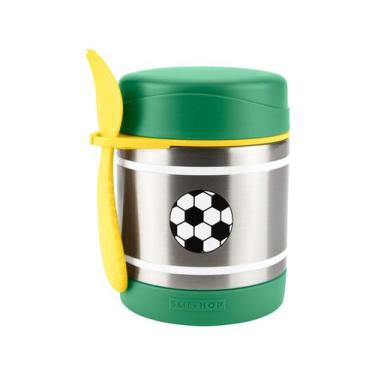 Imagem de Pote Térmico com Talher Spark Style Futebol Skip Hop, Verde, Futebol