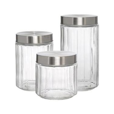 Imagem de Conjunto de Potes em Vidro 3 Peças com Tampa Cabane Hauskraft