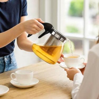 Imagem de Chaleira Vidro Bule Garrafa Café Chá Fervedor Água Aquecer Recipiente 