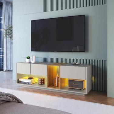 Imagem de Rack para TV até 55 Polegadas com LED 136cm 3 Gavetas e 1 Nicho - Prod