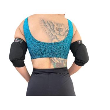 Imagem de Cotoveleira Profissional para Futsal, Vôlei ou HandBall, Adulto, Par, Preto.-Unissex