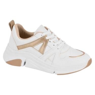Imagem de Tênis Modare Casual Feminino, Branco dourado, 37