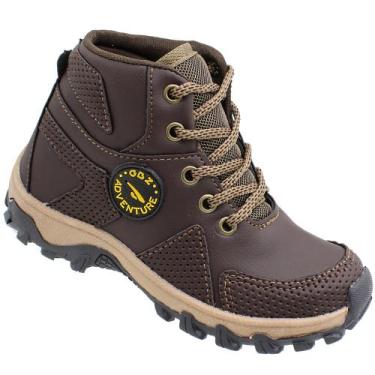 Imagem de Bota Infantil Gibizinho Adventure Masculina Café Coturno, Café, 30, Ho
