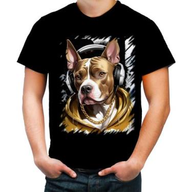 Imagem de Camiseta Colorida Pitbull com Headphones 11 - Kasubeck Store®, INF 06