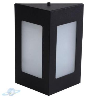 Imagem de Arandela Preta Triangular 2 Vidros Com 2 Fachos De Luz-E27 - Unity Hop