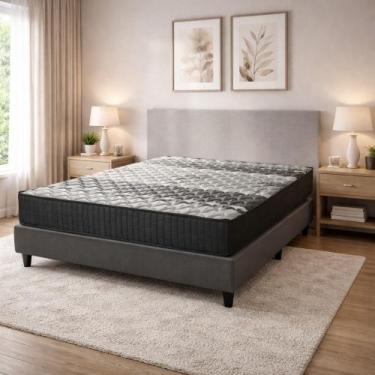 Imagem de Conjunto Base Box Casal Prince Sued com Colchão Hellen Imperador 138x1