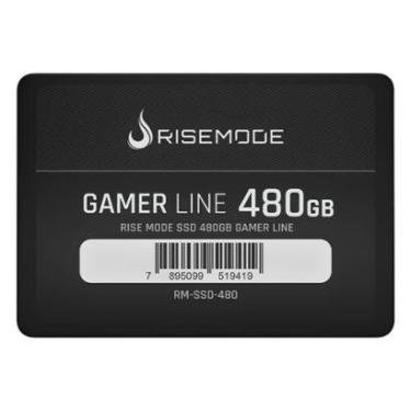 Imagem de SSD Rise Mode Gamer Line, 480GB, SATA III, Leitura: 530MB/s, Gravação: 520MB/s, Preto -...