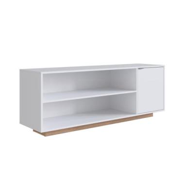 Imagem de Rack Emovell B56 Branco 1 Porta Nichos TV 55 Montana