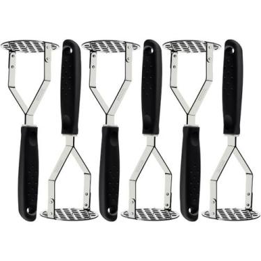 Imagem de Kit 6 Amassadores de Batatas Legumes Purê Tramontina Utilità Aço Inox 