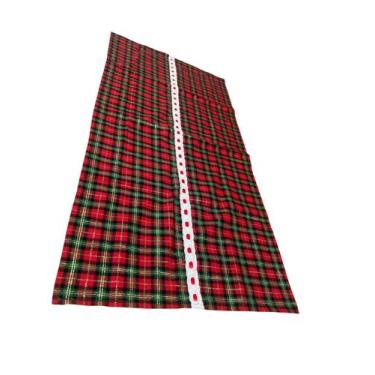 Imagem de Caminho de Mesa Natalino Pequeno Xadrez Verde e Vermelho - Sanson Deco