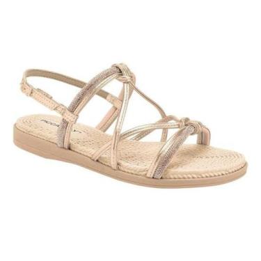 Imagem de Sandália Strass/metalizada Piccadilly - 513011-1, Ouro rosado, 36