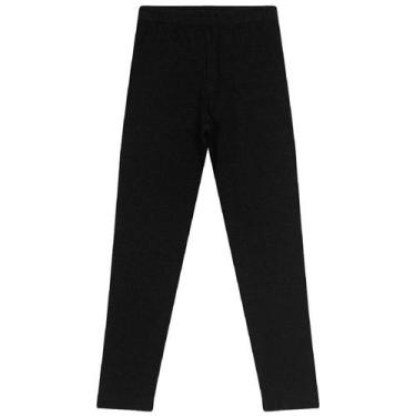 Imagem de Calça legging infantil feminina preta Kyly, Preto, 10