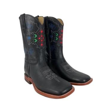 Imagem de Bota Country Texana Masculina Jácomo Fóssil Oil Preto Ref.2961/RGDQL, 