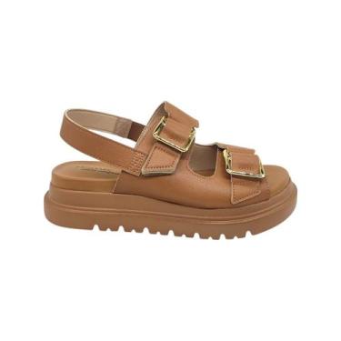 Imagem de Sandália Plataforma Papete Feminina Ultra Confort Modare 7200102, Came