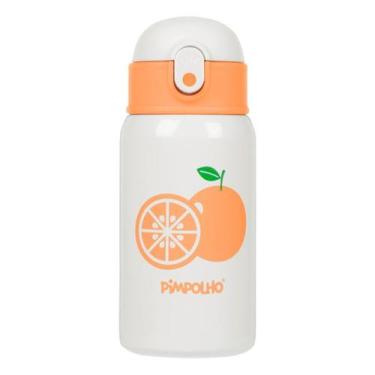 Imagem de Garrafa Térmica Em Inox Infantil Bebê 400ml Com Canudo de Silicone Pim