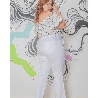 Imagem de Calça Casual  Flare Feminina Boot cut Jeans Básica - Black Jeans, Bran