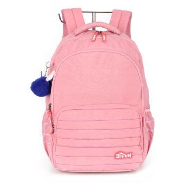 Imagem de Mochila De Costas Escolar Infantil Laptop Stitch Salmao - Luxcel